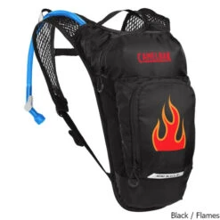 CamelBak Youth Mini M.U.L.E. 1.5 Liter Hydration Pack -CampMate Shop Youth Mini MULE 1pt5 Liter Hydration Pack Black Flames