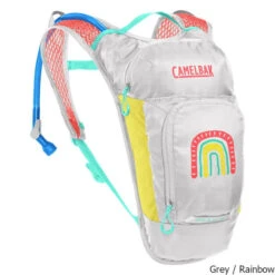CamelBak Youth Mini M.U.L.E. 1.5 Liter Hydration Pack -CampMate Shop Youth Mini MULE 1pt5 Liter Hydration Pack Grey Rainbow